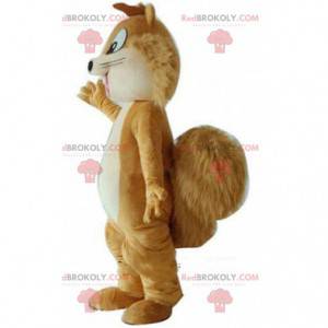 Two-tone brown squirrel mascot, rodent costume - Redbrokoly.com