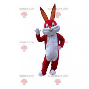 Mascotte de Bugs Bunny rouge, célèbre lapin des Looney Tunes -