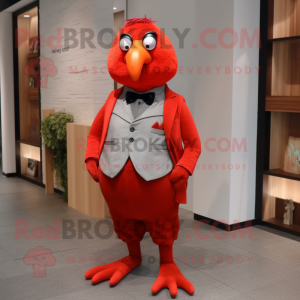 Red Quail maskot kostume...