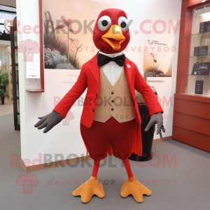 Red Quail maskot kostume...