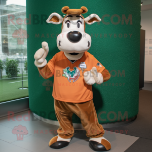 Tan Jersey Cow mascotte...