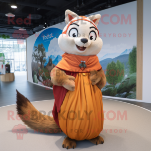 nan Marten mascot costume character dressed with a Maxi Skirt and Wraps