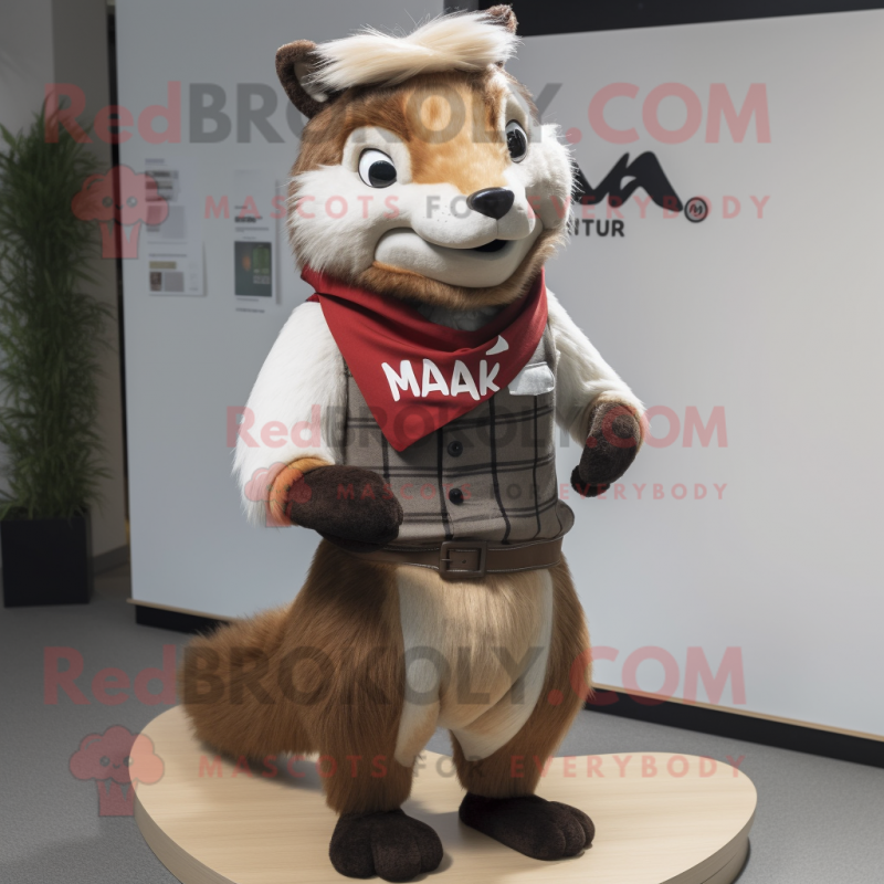 nan Marten mascot costume character dressed with a Maxi Skirt and Wraps