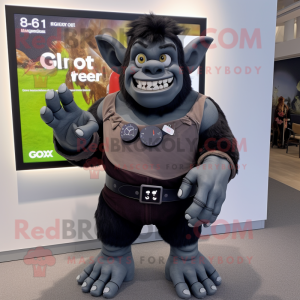 Black Ogre mascotte kostuum...