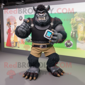 Black Ogre mascotte kostuum...