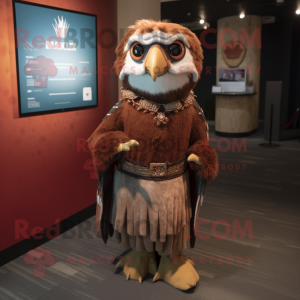nan Hawk mascot costume character dressed with a Wrap Dress and Ties