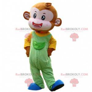 Mascotte de singe géant et coloré, costume de petit singe -