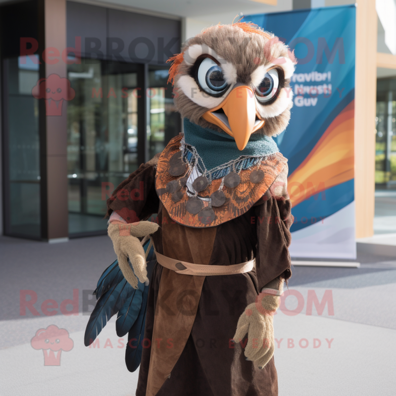 nan Hawk mascot costume character dressed with a Wrap Dress and Ties