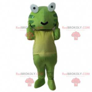 Groene kikker mascotte, groene paddenkostuum - Redbrokoly.com