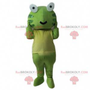 Mascotte de grenouille verte, déguisement de crapaud vert -
