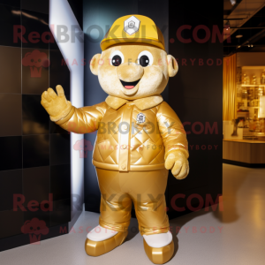 Gold Ice maskot kostume...