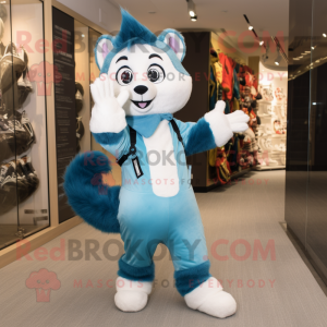 Sky Blue Skunk mascotte...