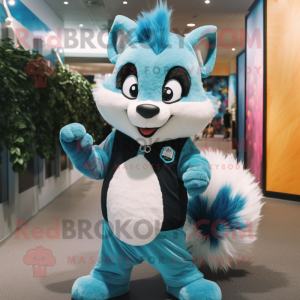 Sky Blue Skunk mascotte...