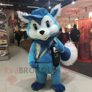 Sky Blue Skunk mascotte...