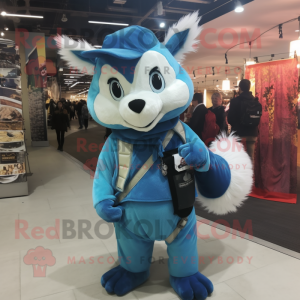 Sky Blue Skunk maskot...