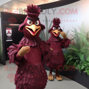 Maroon Hens maskot drakt...