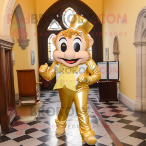 Gold Irish Castle maskot...