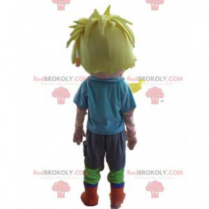 Blond boy mascot, young man costume - Redbrokoly.com