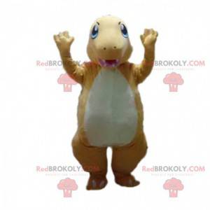 Mascotte drago arancione, costume creatura arancione -