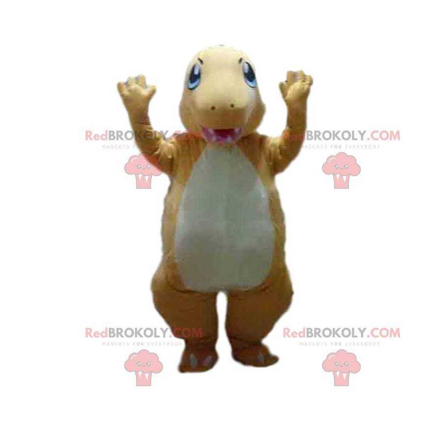 Orange dragon mascot, orange creature costume - Redbrokoly.com