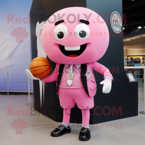 Pink Basketball Ball maskot...