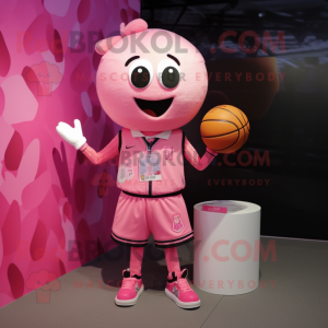 Pink Basketball Ball maskot...