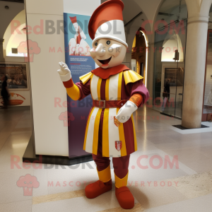 Creme Swiss Guard maskot...