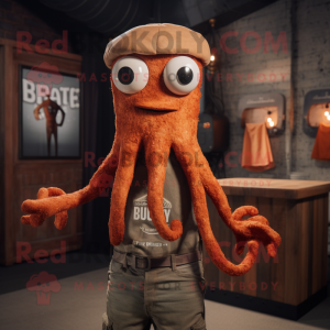 Rust Squid maskot kostume...