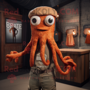 Rust Squid maskot drakt...