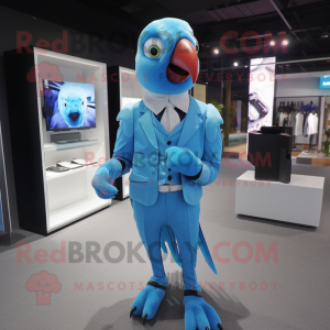 Sky Blue Parrot mascotte...