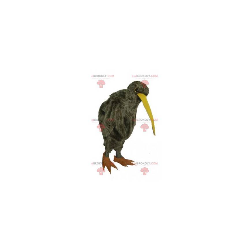 Mascotte uccello marrone dal becco lungo - Redbrokoly.com