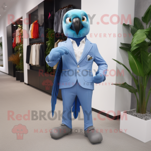 Sky Blue Parrot mascotte...