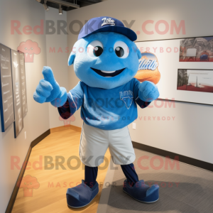 Blue Baseball Glove maskot...
