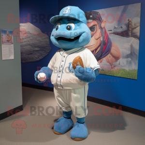 Blue Baseball Glove maskot...