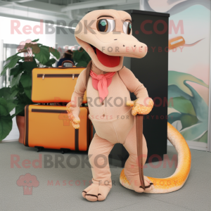 Peach Snake maskot kostume...