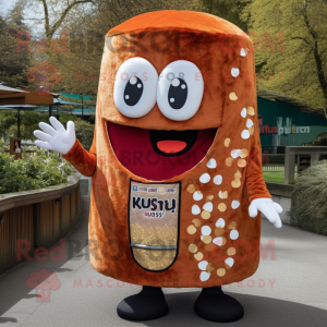 Rust Sushi mascot costume character dressed with a Cover-up and Cufflinks