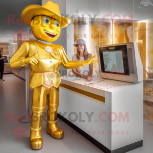 Gold Cowboy mascotte...
