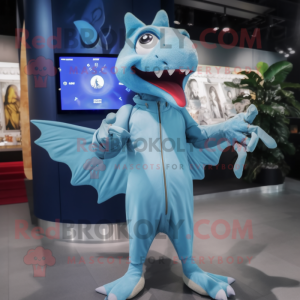 Sky Blue Pterodactyl maskot...