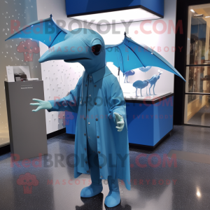 Sky Blue Pterodactyl maskot...