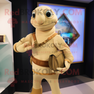 Tan Cod maskot kostym...