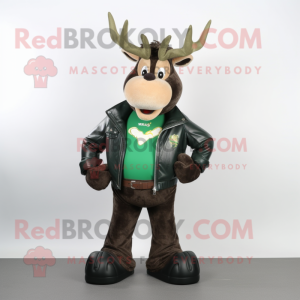 Green Moose maskot kostume...