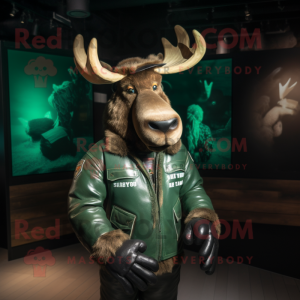 Green Moose mascotte...