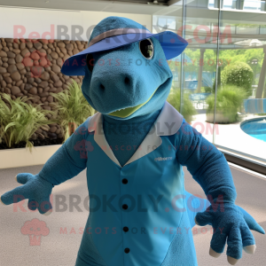 Blue Komodo Dragon mascotte...