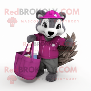 Magenta Badger maskot...