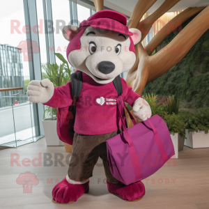 Magenta Badger maskot...