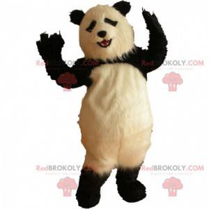Mascote de panda muito realista, fantasia de panda peludo -