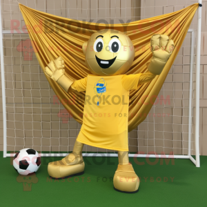 Gold Soccer Goal maskot...