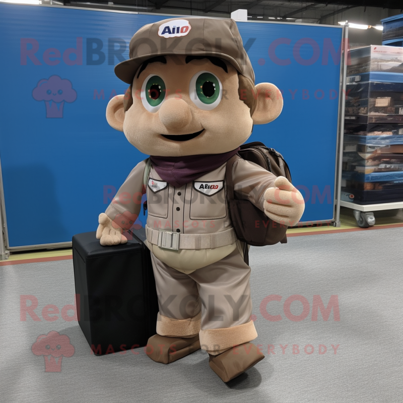 nan Computer mascot costume character dressed with a Cargo Shorts and Tote bags nan Computer mascot costume character dressed with a Cargo Shorts and Tote bags