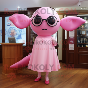 Pink Whale mascotte kostuum...