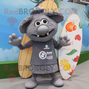 Grå kirsebær maskot drakt...